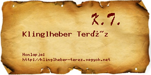 Klinglheber Teréz névjegykártya